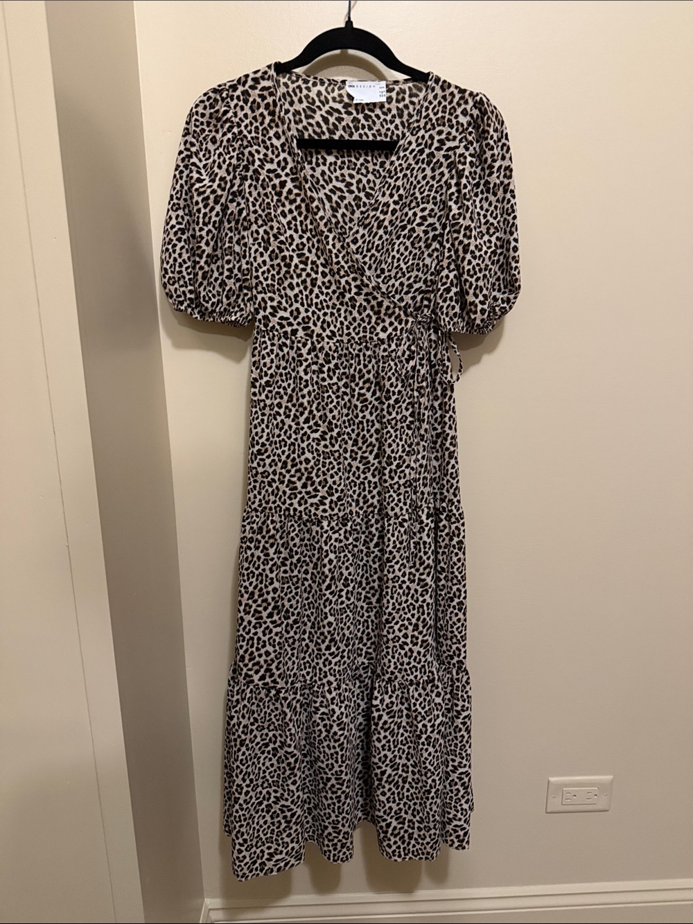 ASOS Leopard Print Wrap Maxi Dress
